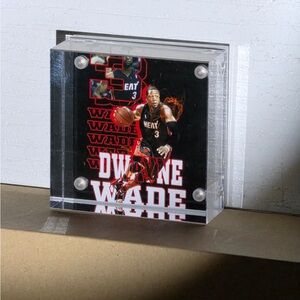 Dwyane Wade Miami Heat Acrylic Block 2x2